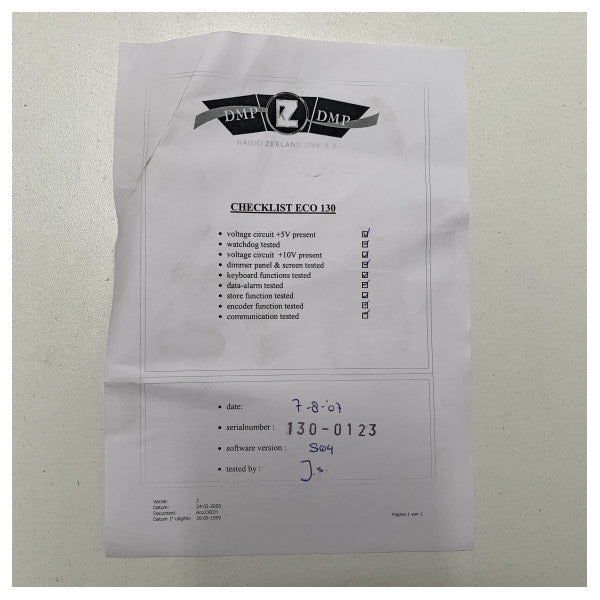 Radio Zeeland ECO130 dataindikator display