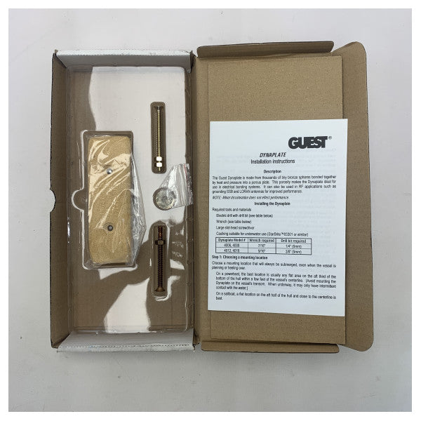 Marinco dynaplate 5 x 2 tommers bronse bakkeplate - 4006