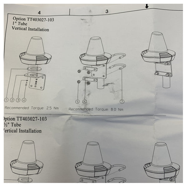 حامل هوائي بحري قابل للتعديل من كوبهام 403027-103 ل Mini-C TT-3027