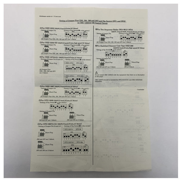 JRC Marine Radar Trasmettur Riċevitur Kontroll Unit - CMC1205G