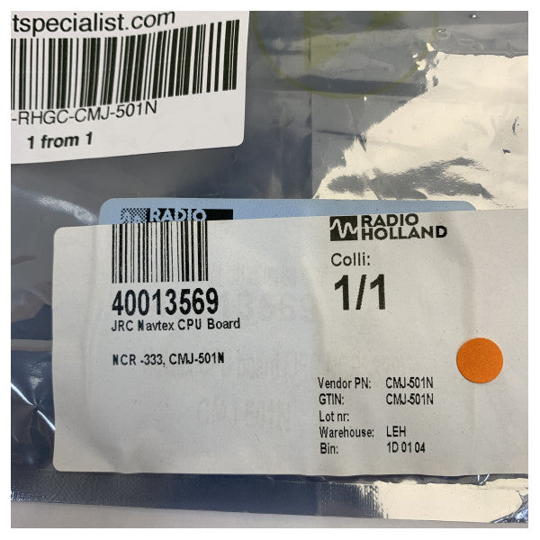 JRC Navtex NCR333 CPU-levy CMU-501N