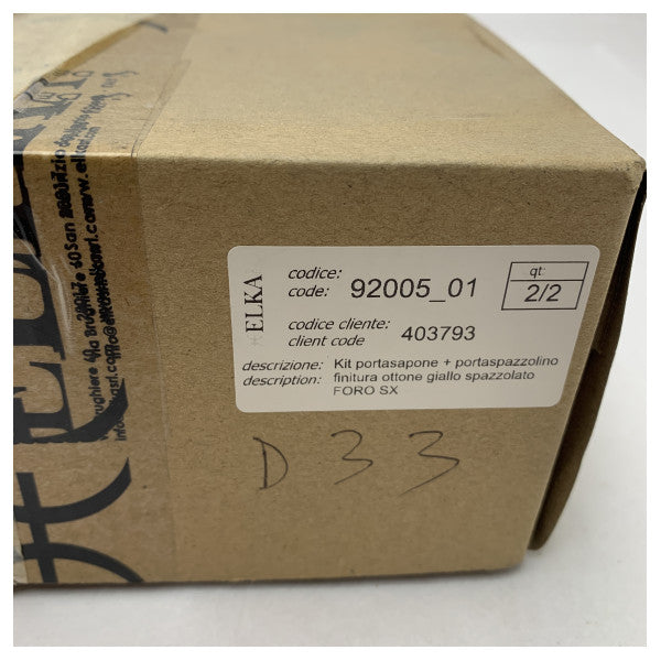 Suporte para sabão e escova com compartimento duplo Elka para uso marítimo - 92005