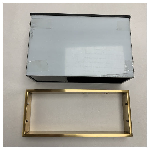 Elka Tvål- och borsthållare med två fack i guldlook - 92005_01