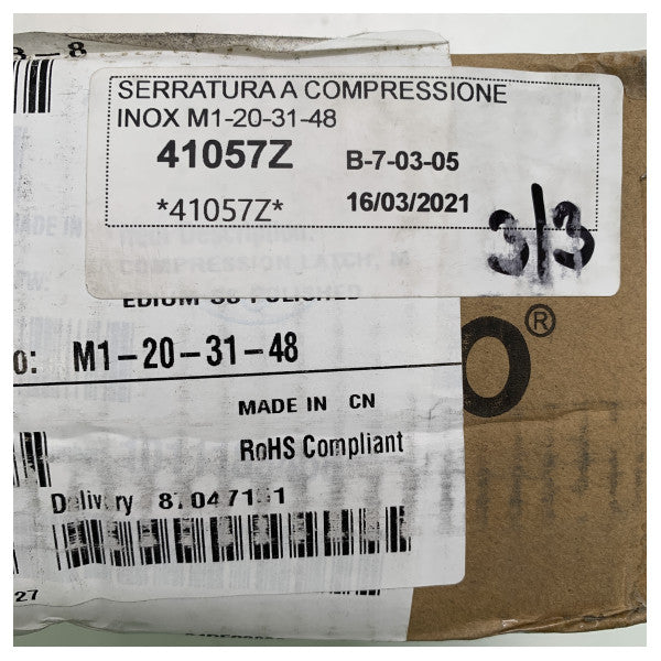 Southco M1-20-31-48 Latch tal-kompressjoni tal-istainless steel