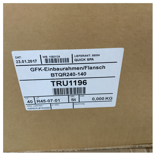 Quick BTQR240-140 GRP Bowthruster Costruzzjoni Flangijiet