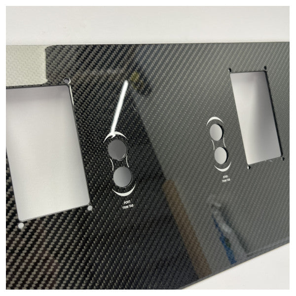 Painel de bordo original Riva Ribelle 66 em carbono preto para instrumentos do motor - 414467