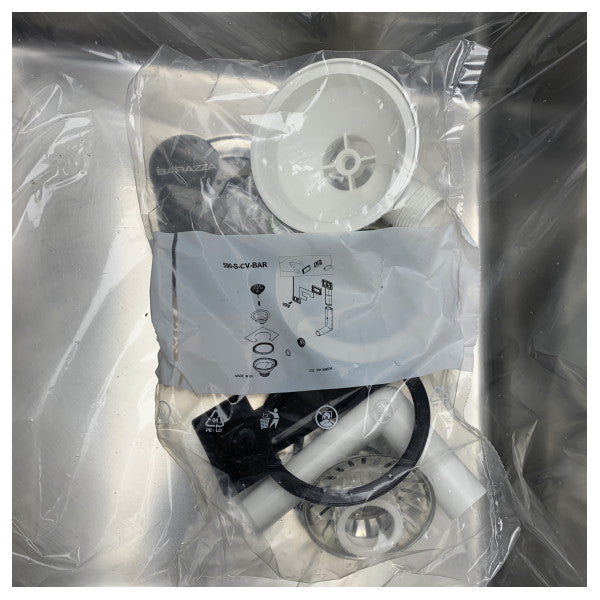 Barazza stainless steel square sink 40 x 40 softtop R.15 - 1X4040S