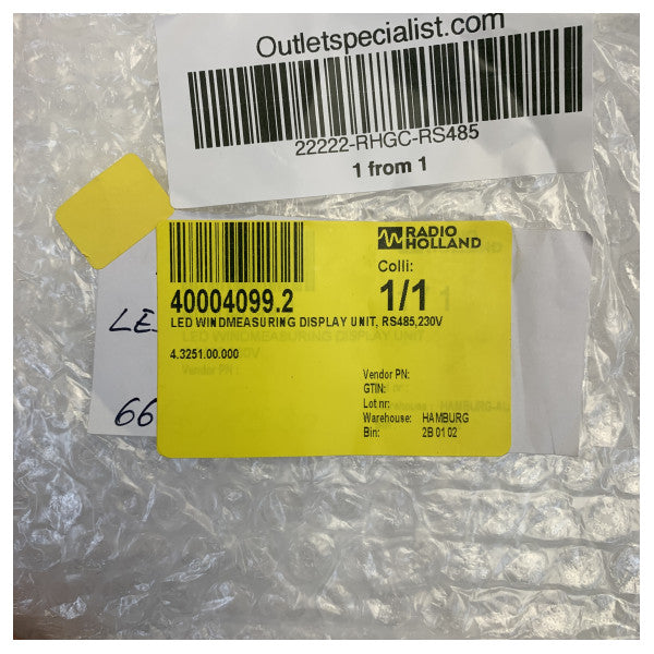 Indicador de Vento Marinho Thies Clima 4.3251.00.000 Display Preto