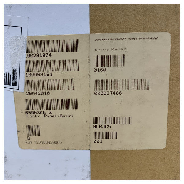 Northrop Sperry Radar Kontrollpanel för X-Band och S-Band System - 65903KG-3