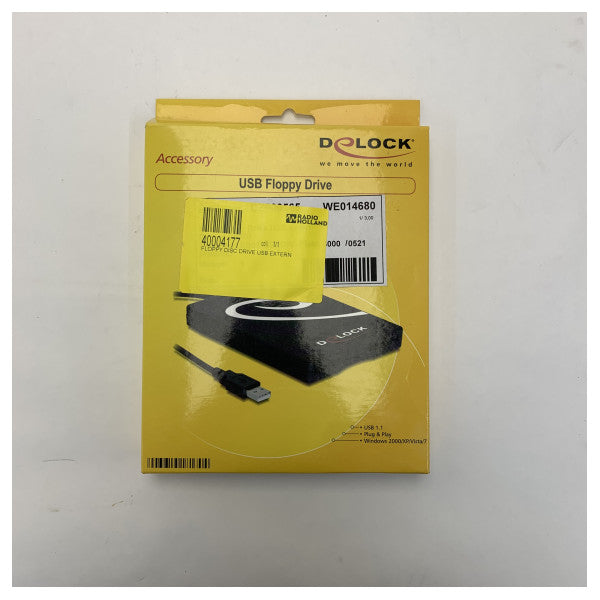 DeLOCK Lettore floppy esterno USB da 3,5 pollici 1,44 MB FDD per Windows e Mac