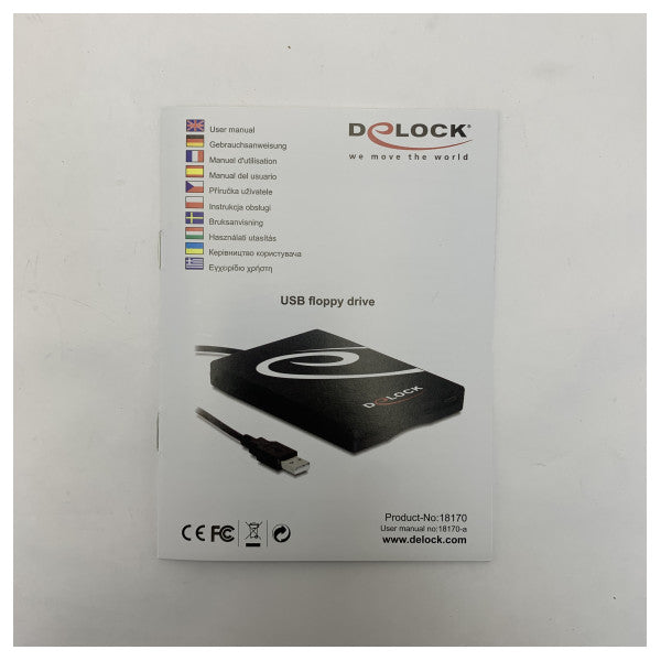 DeLOCK Lettore floppy esterno USB da 3,5 pollici 1,44 MB FDD per Windows e Mac