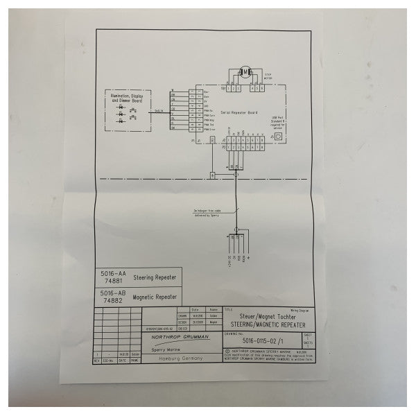 スペリー・マリン・コンソール・ステアリング・リピーター・コンパス 5016-AA - 074881-0001-000