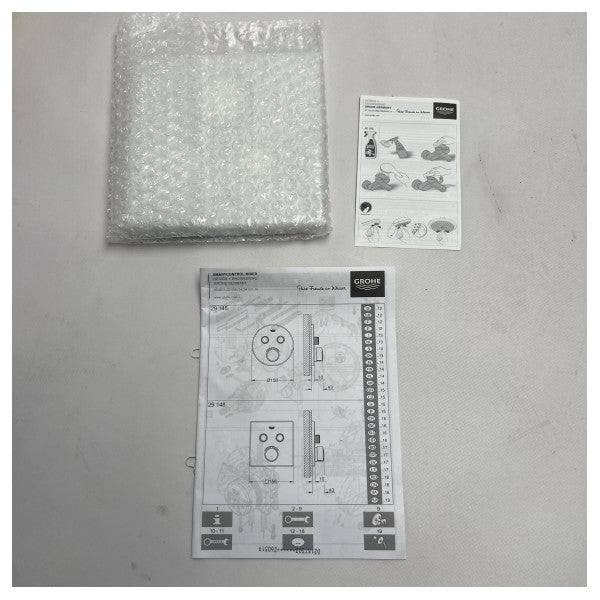 Grohe SmartControl vattenflödeskontrollpanel 29148000 � Hållbar utsida i krom och mässing för båtar och yachter