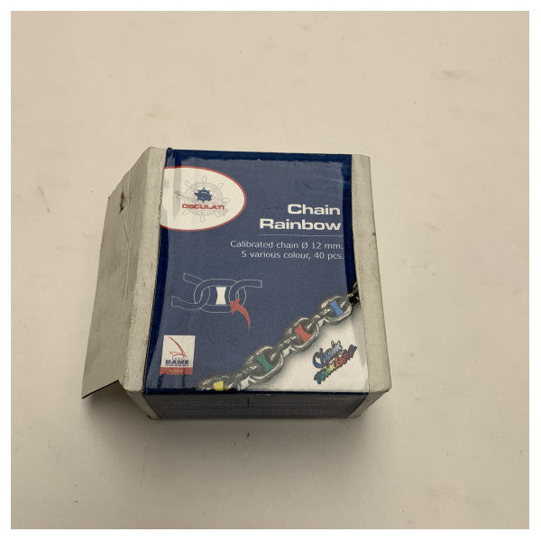 أوسكولاتي محددات سلاسل بلاستيكية متينة للاستخدام البحري - قطر 12 مم، طقم 40 قطعة ملونة - 01.501.12