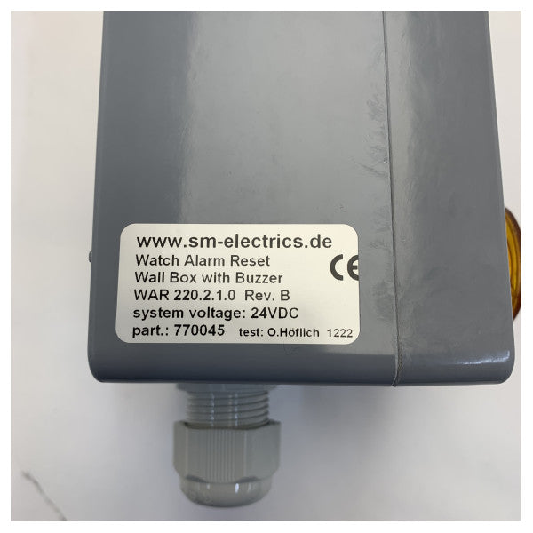 Caixa de Reset de Alarme de Relógio SM Electrics com Buzzer 24V