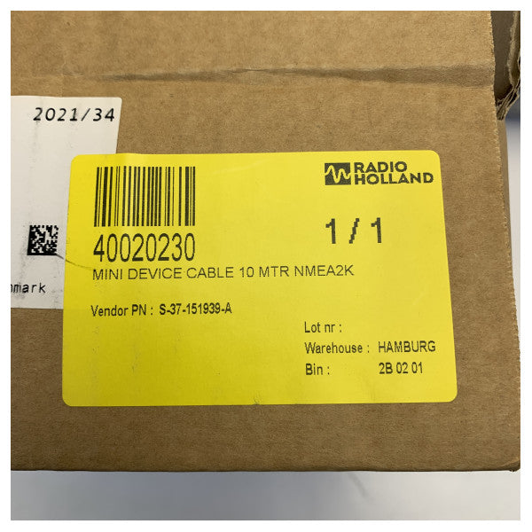 كابل بيانات Sailor Marine NMEA 2000 بطول 10م - S-37-151939-A