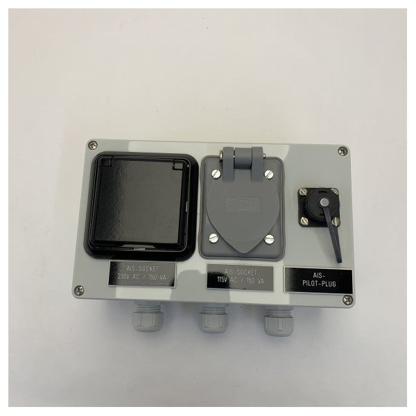 Wtyczka pilota AIS i skrzynka gniazdka sieciowego 230 / 115V