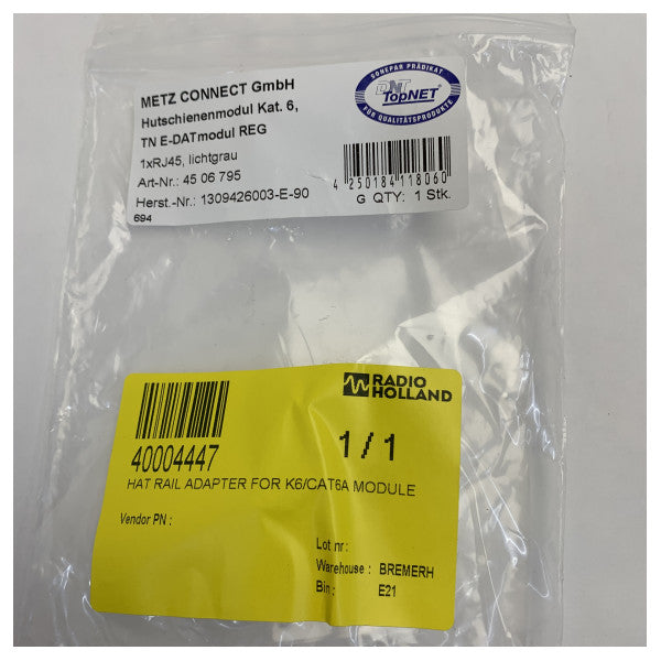 Универсален IP20 DIN шина данни модул за морски контролни панели и разпределение на сигнали