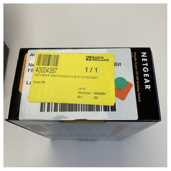 Netgear 5-θυρών 10/100 Fast Ethernet Μη Διαχειριζόμενος Διακόπτης