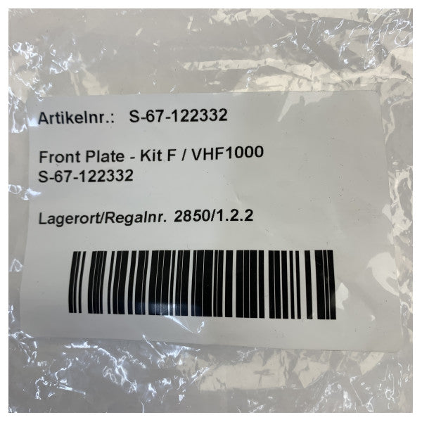 Sailor S-67-122332 Etulevy VHF 1000 -järjestelmälle