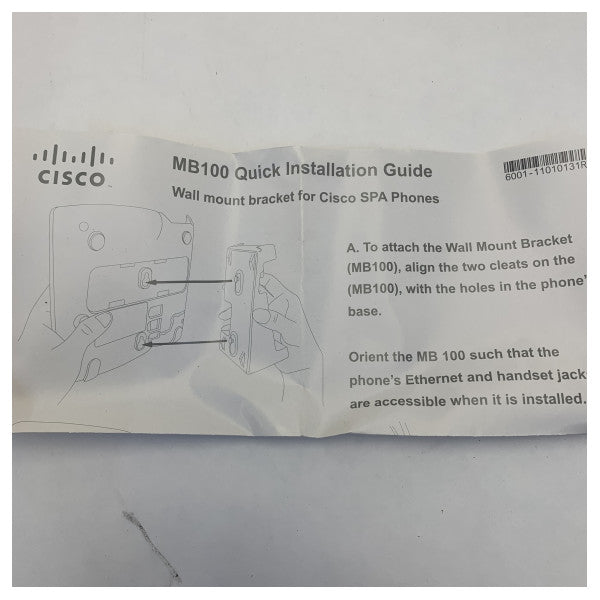 Cisco MB100 Wandhalterung für SPA-500-Serien-VoIP-Telefone - Marinequalität