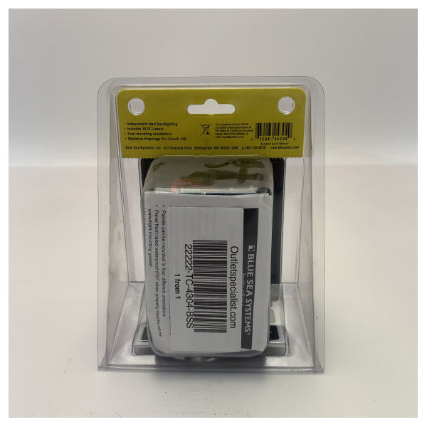 4-funkcyjny panel przełączników pokładowych Blue Sea Wether 12V - 4304-BSS
