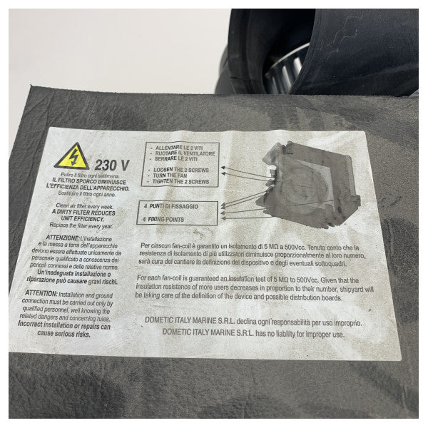 Dometic Condaria AP3 10-скоростен Fancoil Унит 230V - 6200 BTU - 477AP3V