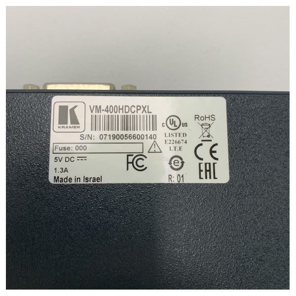 Kramer VM-400HDCPXL Hochauflösender Video-Splitter mit mehreren Ausgängen für den maritimen und industriellen Einsatz