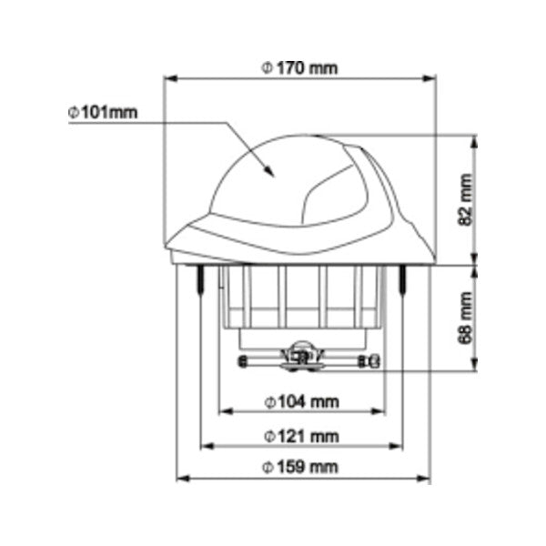 Plastimo Offshore 115 Kompass med svart urtavla 12/24V - 60991