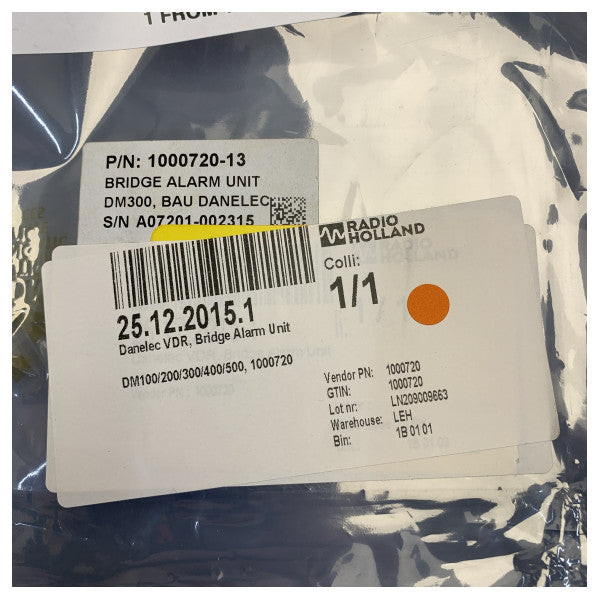 Danelec 1000720-13 Ecrã de Controlo do Gravador de Dados de Viagem