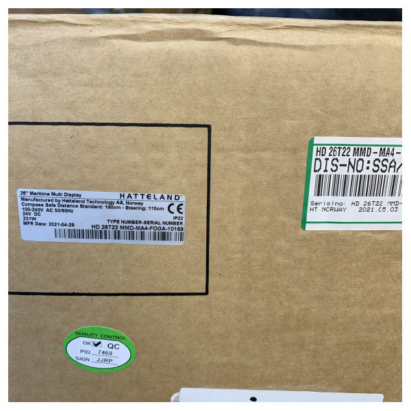 Hatteland HD 24T22 MMD 24 Inch Wide Screen LED Touchscreen Marine Display