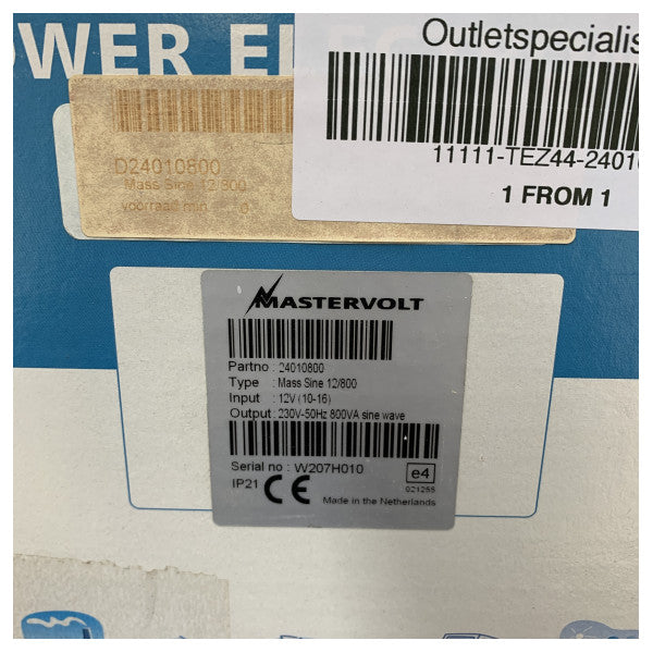 マスターボルト マスサイン波インバーター 12V - 800W - 24010800