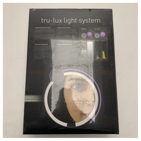 Marine LED Vanity Mirror with Sensor and Tru-Lux Lighting - Stainless Steel, Battery Operated, Compact Wall-Mount