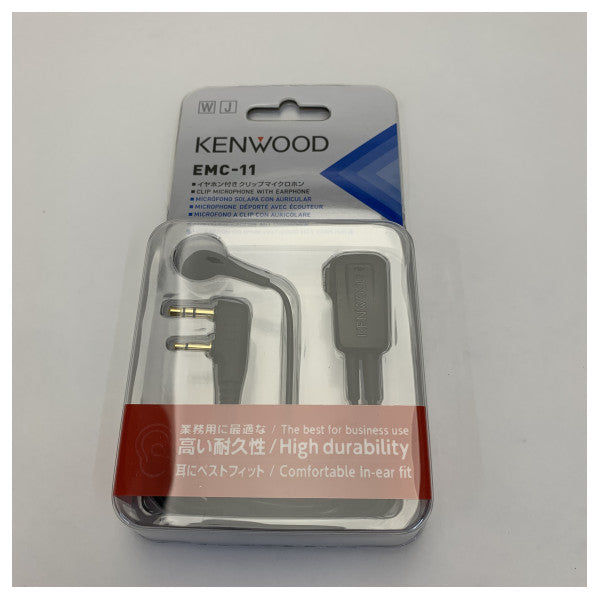 Microfono a clip Icom EMC-11 con auricolare per uso manuale