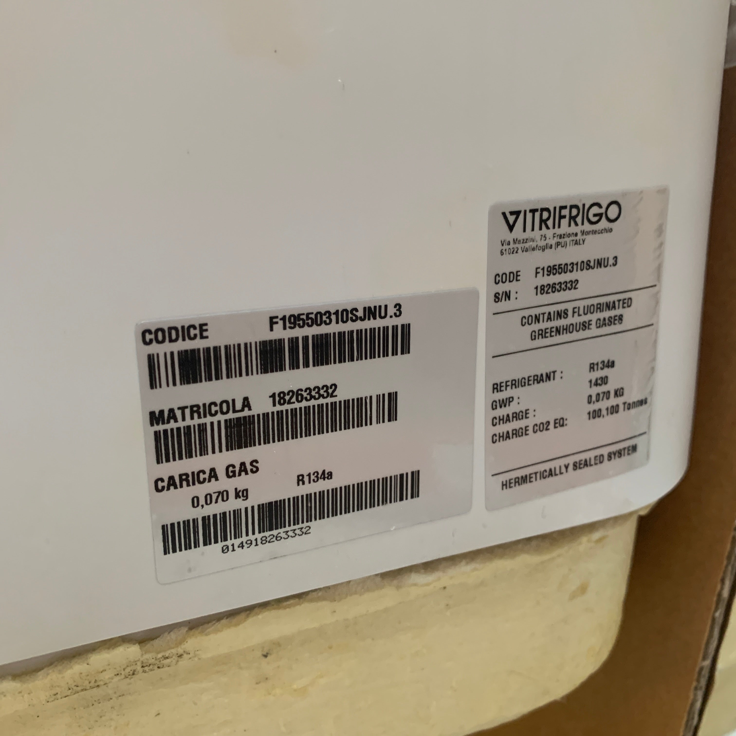 Vitrifrigo JN250 CFS 250L Kompressor avkjølt isboks med 12/24V - 191276