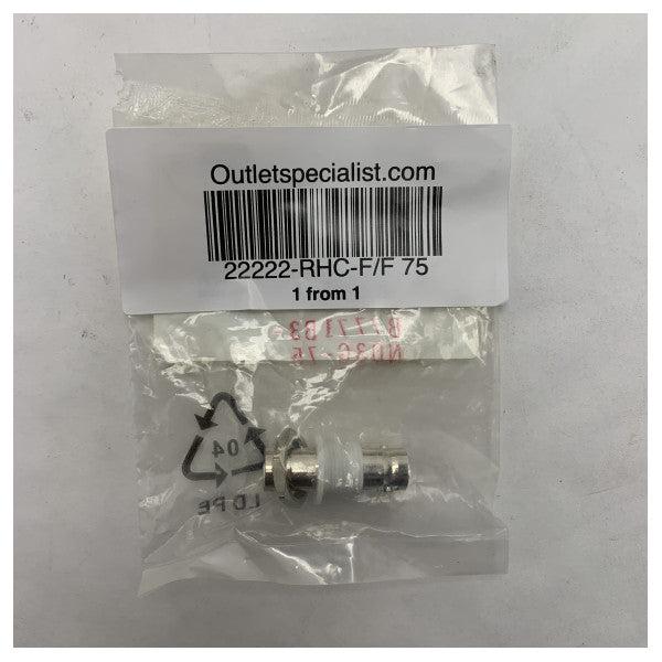 Перехідник Amphenol RF 75 Ом "вилка - вилка" для морських коаксіальних кабельних з'єднань - F/F 75