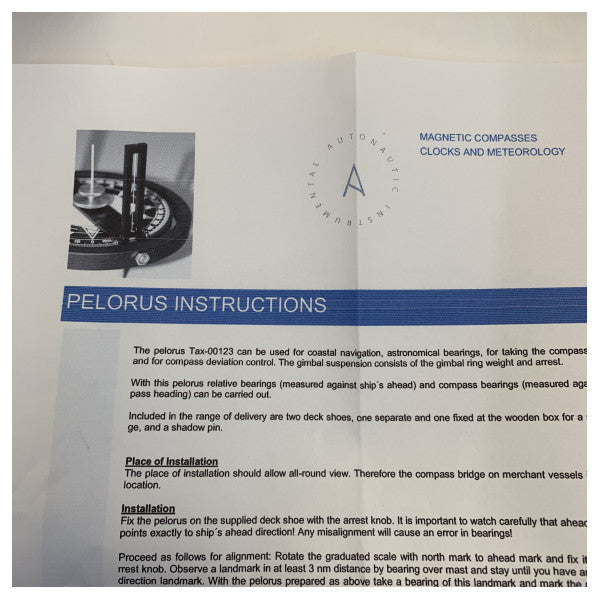 Autonautica Professional Pelorus i skåp - 125 mm - svart