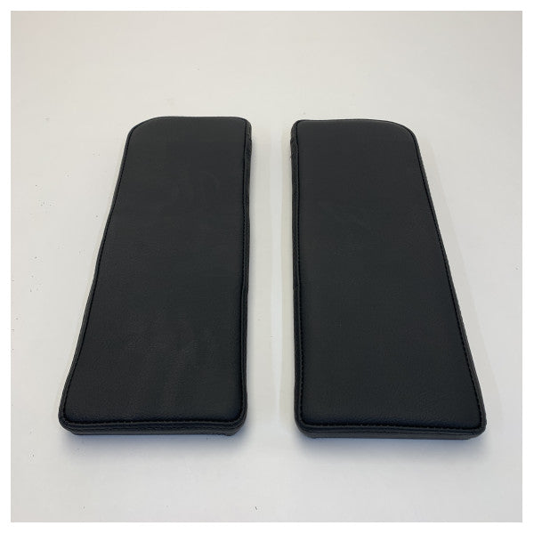 Cojines de reposabrazos del asiento piloto Norsap NS1500 de cuero negro
