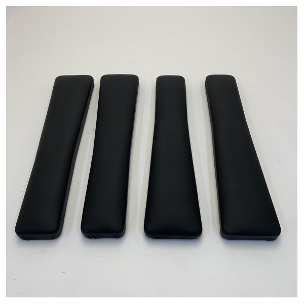 Cojines de reposabrazos del asiento piloto Norsap NS1500 de cuero negro
