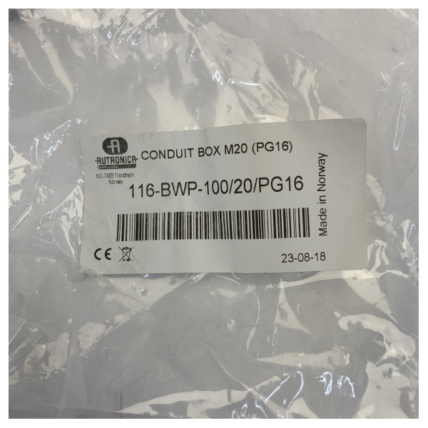 Autronica M20 putkikotelot 116-BWP-100 20 PG16