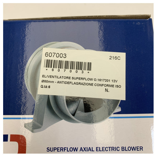 Ventilador In-Line Osculati para Circulação na Sala de Máquinas D79 mm - 3.8M3 12V - 1617201