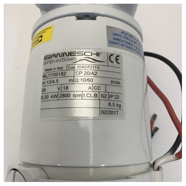 Gianneschi CP20/A2 24V Självprimande vätskeringspump - 01ACP211G