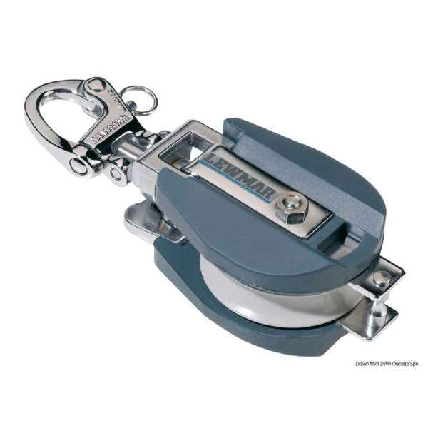 Lewmar Delrin 14 мм Високопотужний сніжний блок сірий - 19810600