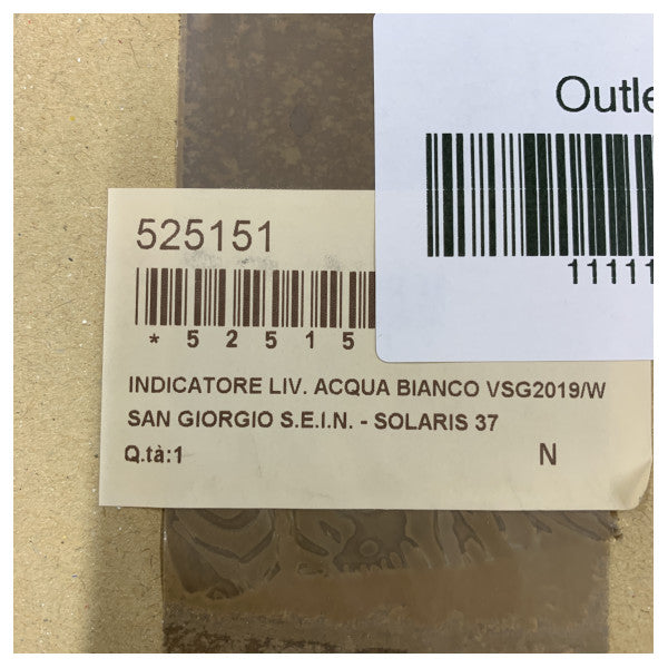 Indicador de nivel de tanque de agua blanca San Giorgio VSG2019/W