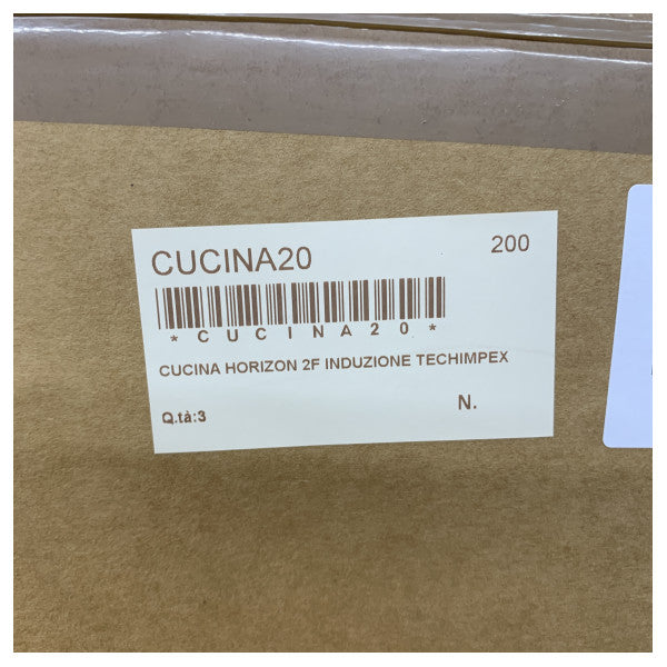 Techimpex Horizon 2F Rustfrit Stål Induktions Cardanisk Komfur 230V - CES2INDUZ000