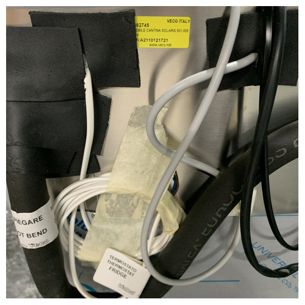 Cella per vino integrata in acciaio inossidabile Veco per 15 bottiglie G62745 12V