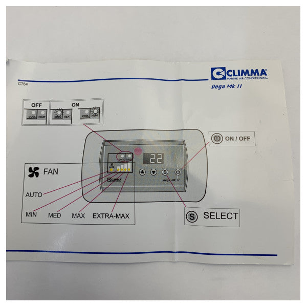 Veco Climma Vega MK2 Euroliving Aircon Control Panel - MDISEU