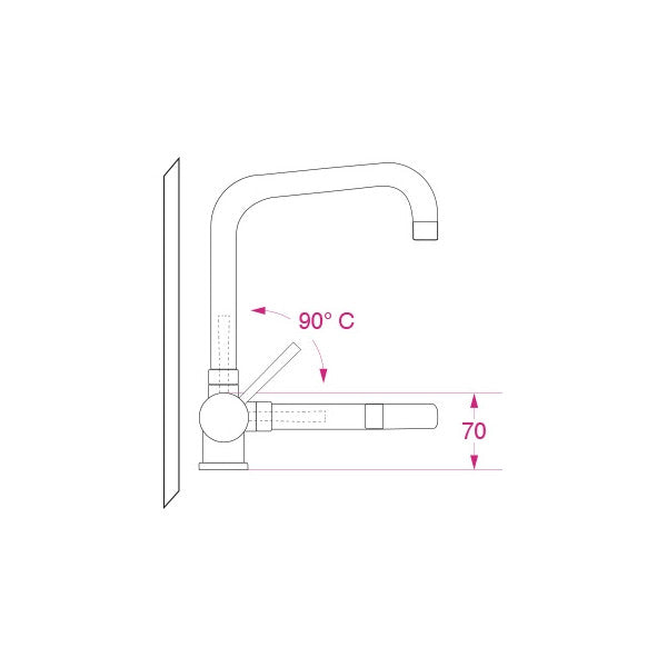 Barka ML1600T Tek Kolu Katlanabilir Karıştırıcı Musluk Dönme Özellikli