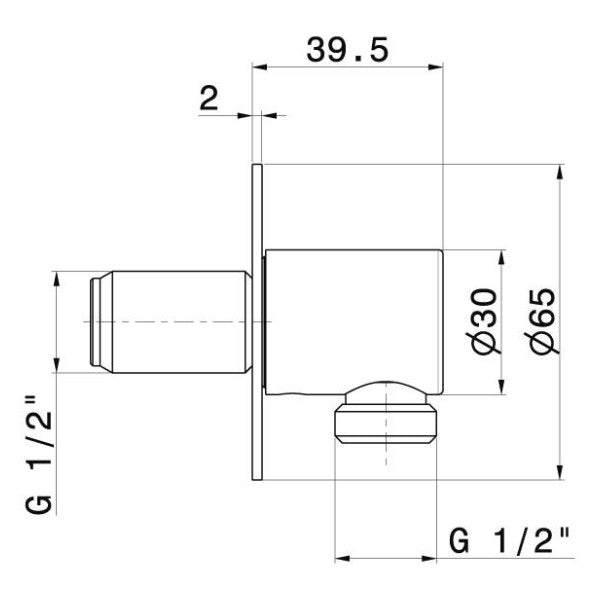 Newform 69699X.50 ステンレススチール製壁ユニオン