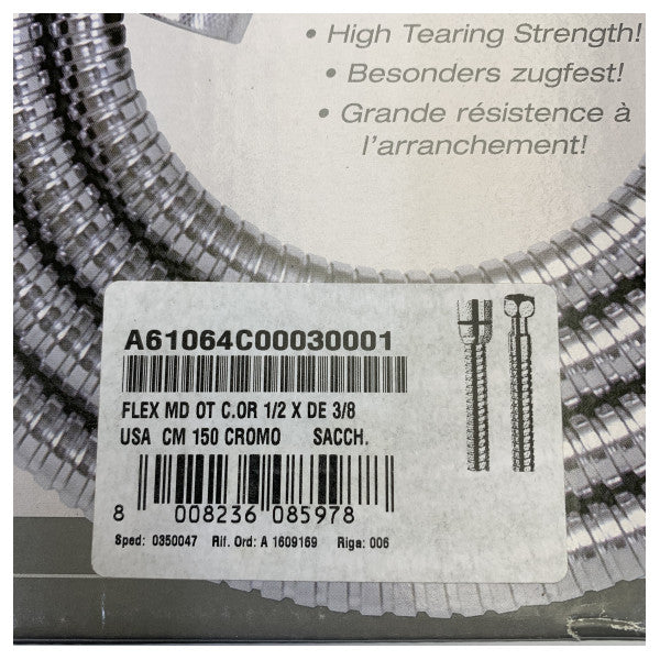 Wąż prysznicowy Bossini Flexible Chrome 150 cm - A61064C000300